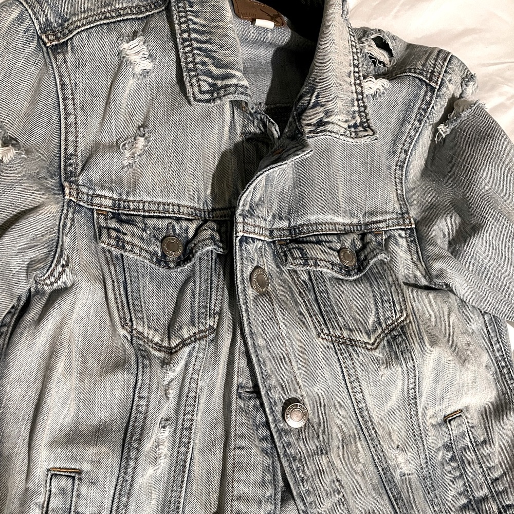 American Eagle Distressed Denim Jacket